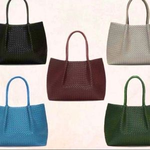 Lulu Dharma Cornflower Blue Vegan Leather Tote